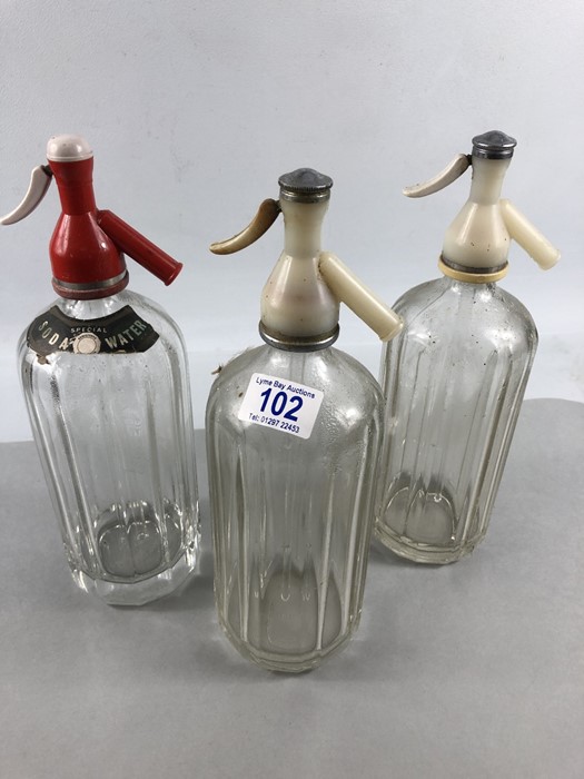 Three Vintage Soda Syphon