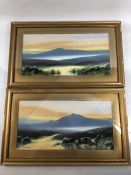 Pair of framed Watercolour landscapes, signed K ZIPPAH of landscapes