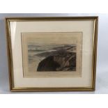 Aquatint 'Exmouth, Devon' by W Daniell approx 24cm x 17cm (inside mount)