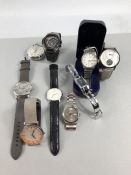 Collection of fashion watches nine in total