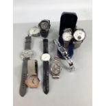 Collection of fashion watches nine in total