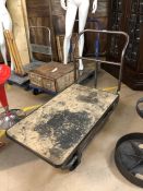 Industrial metal trolley - soon to be coffee table