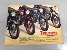 Triumph motorbike catalogue / brochure, published September 1954