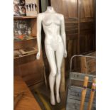 White shop mannequin approx 5ft