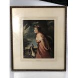 Francis S Walker c1910 "Lady Hamilton after Romney" signed artists proof, framed 30 x 37cm