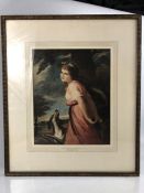 Francis S Walker c1910 "Lady Hamilton after Romney" signed artists proof, framed 30 x 37cm