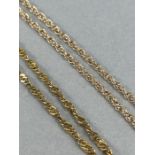 Two 9ct Gold Gold chains both approx 56cm long total weight approx 7.5g