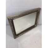 Large Bevel edged silver Gilt framed mirror approx 84 x 113cm