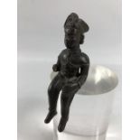 Seated Bronze man A/F