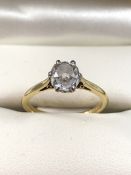18ct Gold 1ct Solitaire Diamond ring size 'L'