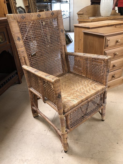 Vintage wicker armchair (A/F)