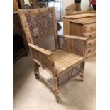 Vintage wicker armchair (A/F)