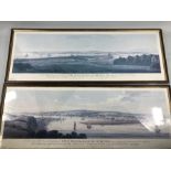 Two framed prints: 'View of the Entrance of the River Teign' and 'View of the Entrance of the