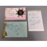 Autograph: 1. T. Rex, Marc Bolan, Micky Finn, John ? signed at the Winter Gardens Weston Super