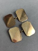 9ct Gold cufflinks approx 3g