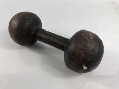 Militaria: Dumb bell believed to be made from two Canon balls