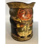 Huntley & Palmers Biscuit Tin in the form of a Toby Jug with hinged lid approx 16cm tall