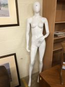 White shop mannequin approx 6ft