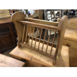 Antique pine free-standing plate rack