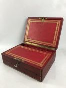 Antique leather writing box