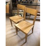 Two beech chairs