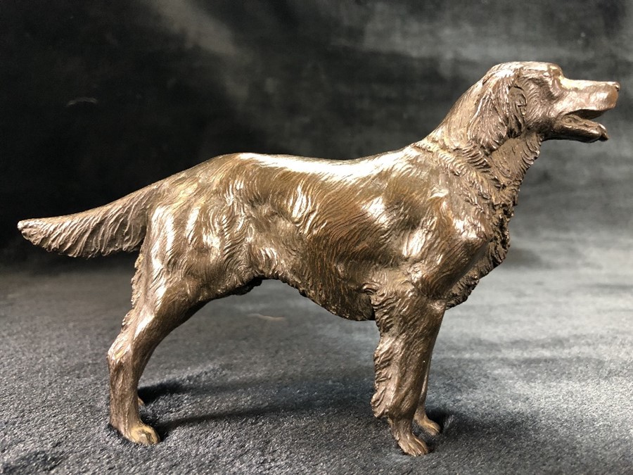 Painted Bronze figure of a Red setter (approx 10.5cm tall) - Image 2 of 4