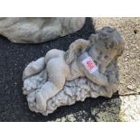 Ornamental stone baccus cherub