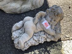 Ornamental stone baccus cherub