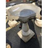 Large Bird bath with hexagonal top