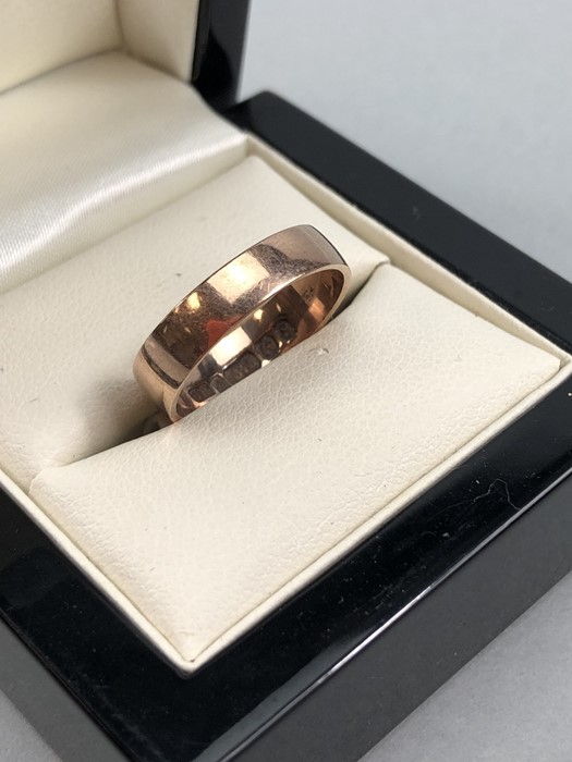 Fully hallmarked Rose Gold 9ct 375 band approx 2.8g - Image 3 of 5