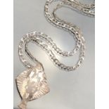 Hallmarked silver chain with hallmarked silver pendant