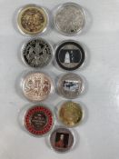 Collection of nine uncirculated coins to include three with Photographs