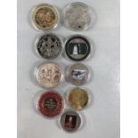 Collection of nine uncirculated coins to include three with Photographs