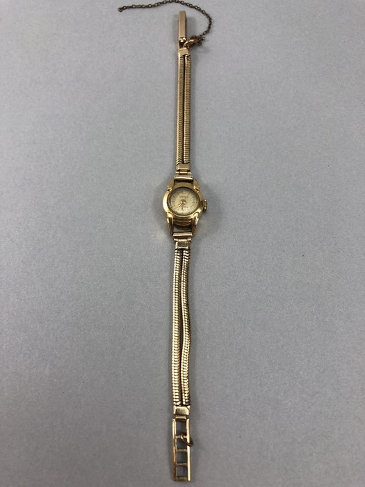 Ladies OLMA wrist watch with 9ct gold case and 9CT GOLD bracelet, total weight APPROX 16.3g serial - Image 2 of 9