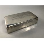Military interest: Cigarette case marked STERLING by Poole with label for W. Bell & Co of Washington