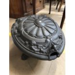 Cast iron coal scuttle approx 39cm x 52cm x 30cm