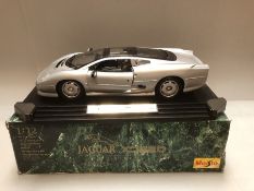 Large die-cast Jaguar XJ 220 by Maisto 1:12 scale in original box