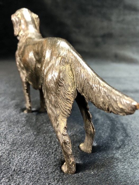 Painted Bronze figure of a Red setter (approx 10.5cm tall) - Image 4 of 4