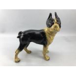Cast iron figure of a Boston Terrier approx 25cm in height