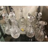 Large collection of Decanters of various styles and ages