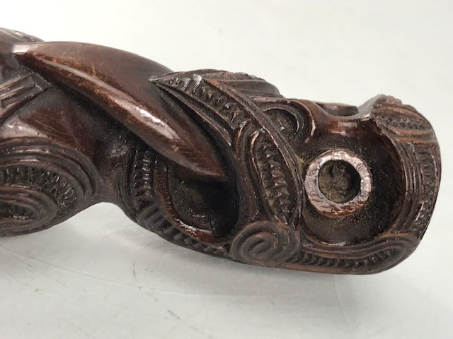 Possibly from the pacific islands, New Zealand Maori, a hard wood swagger stick. Length approx 60cm - Image 14 of 24