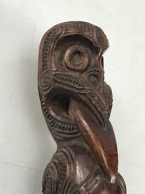 Possibly from the pacific islands, New Zealand Maori, a hard wood swagger stick. Length approx 60cm - Image 10 of 24