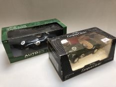 Two die-cast Jaguar scale models XK120 1948 and C-type Le Mans winner