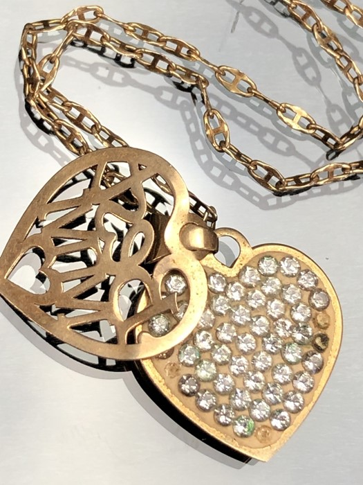 375 9ct gold chain with 9ct 375 marked pendant and one other pendant (total weight approx 2.2g) - Image 3 of 4