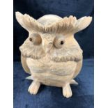 Carved wooden owl approx 30cm in height