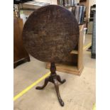 Tripod queen Ann pad feet tilt top table with circular top Diameter approx 58cm