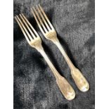 Two Silver hallmarked Georgian Forks Marked London 1794 by maker George Smith (III) & William Fearn