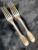 Two Silver hallmarked Georgian Forks Marked London 1794 by maker George Smith (III) & William Fearn