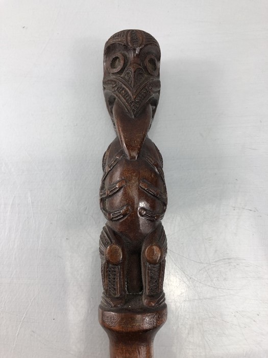 Possibly from the pacific islands, New Zealand Maori, a hard wood swagger stick. Length approx 60cm