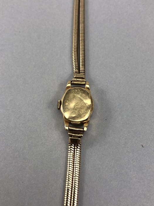 Ladies OLMA wrist watch with 9ct gold case and 9CT GOLD bracelet, total weight APPROX 16.3g serial - Image 7 of 9